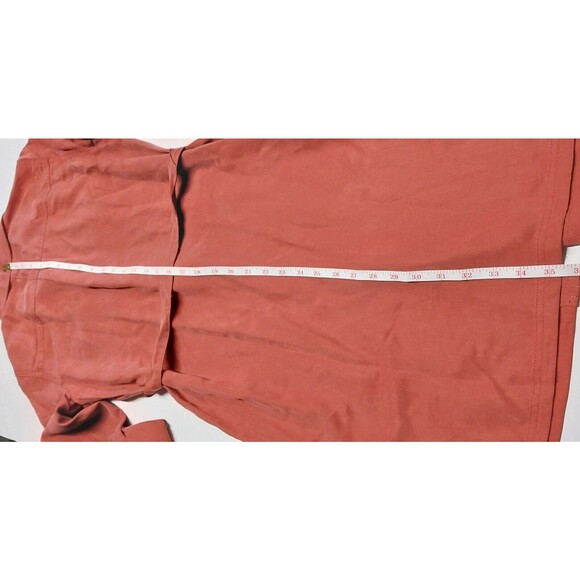 Banana Republic Women Size 0 Dusky Rose Button Front Tie Shirt Dress Lyocell New - Picture 10 of 11